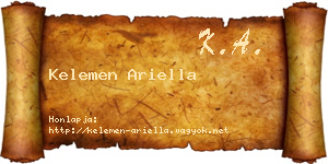 Kelemen Ariella névjegykártya